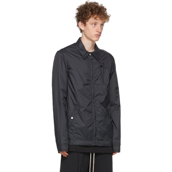 NWT RICK OWENS Black Champion Edition Worker Windbreaker Jacket - Picture 2 of 10